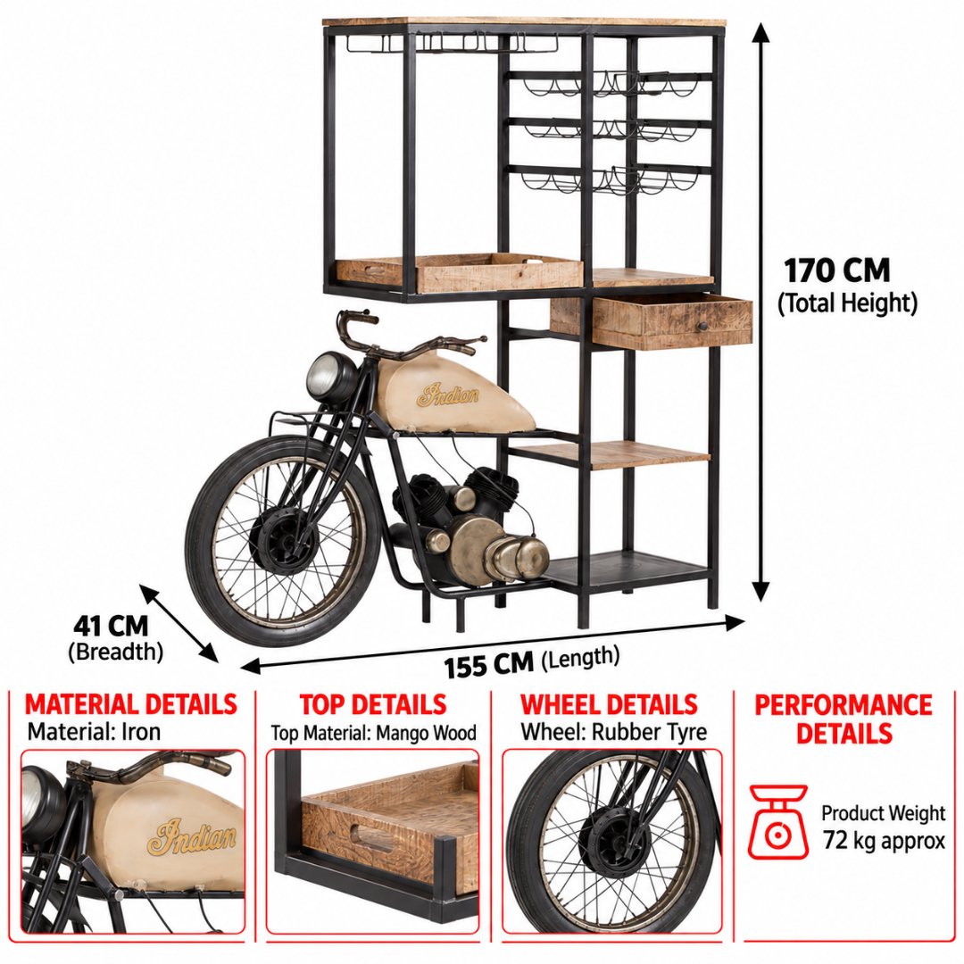 Indian Bike Bar Counter