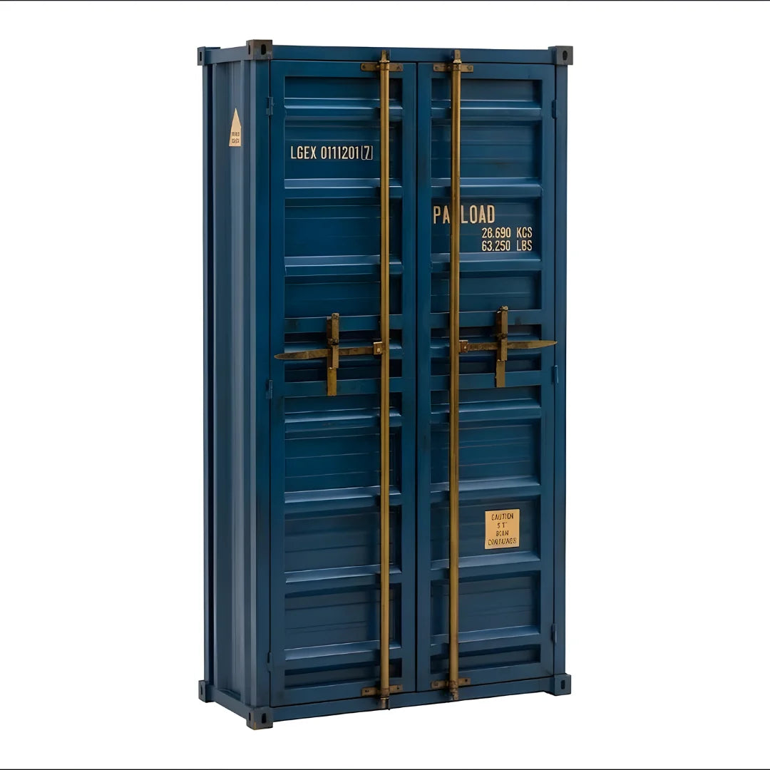 Unique Shipping Container Style Double Door Cabinet by Foxfurn