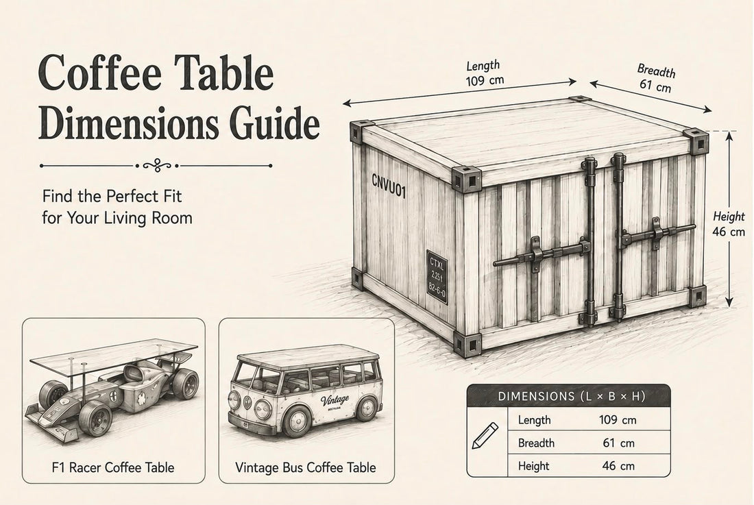 Coffee Table Standard Dimension Size Guide: How to Choose the Right Size for Your Living Room