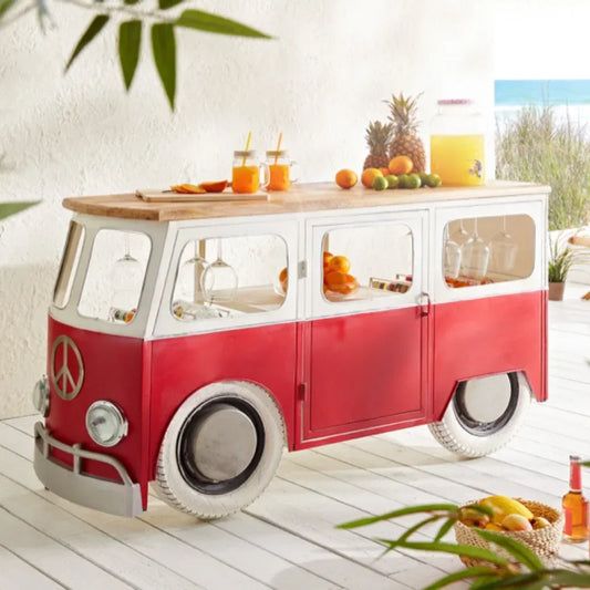 Small home bar ideas with Mini Bus Small Bar Counter in modern interior