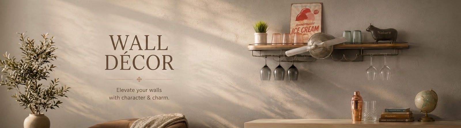 Modern wall decor design for living room with premium finish and stylish look by Foxfurn India
