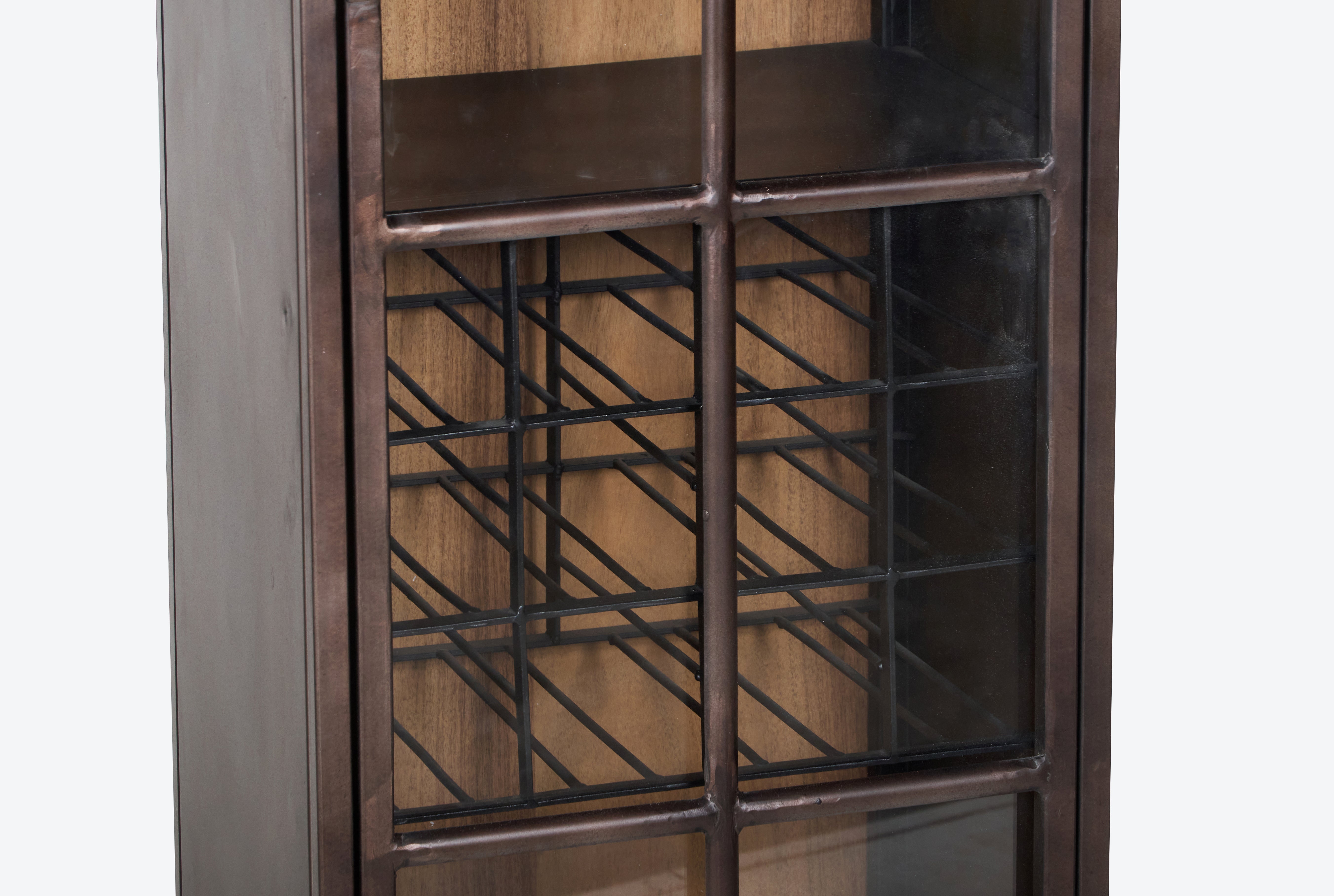 bar cabinet with bottles storage