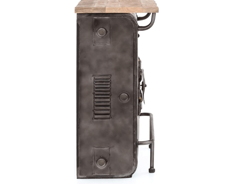 Rustic Camera Bar Table with storage