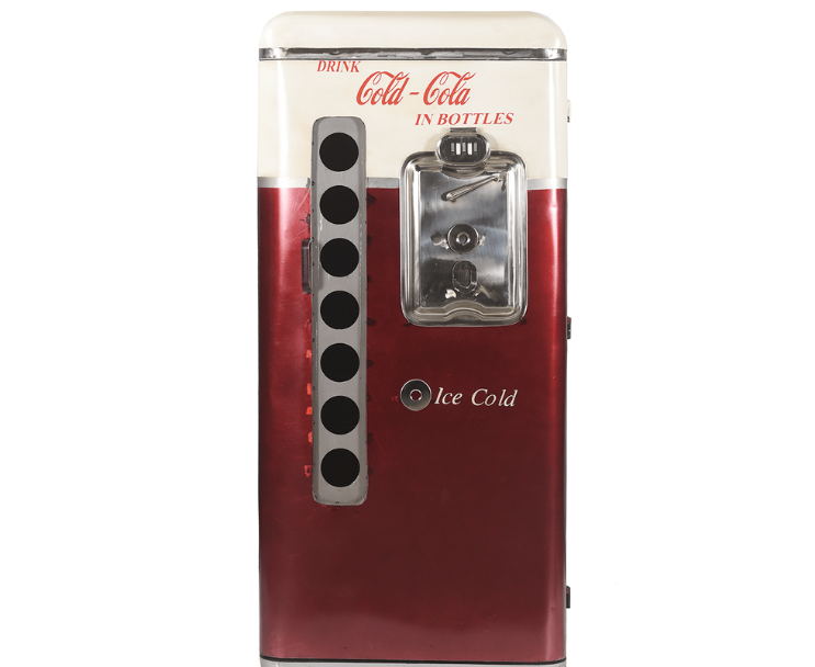 Retro Coca-Cola bottle storage unit for home bar