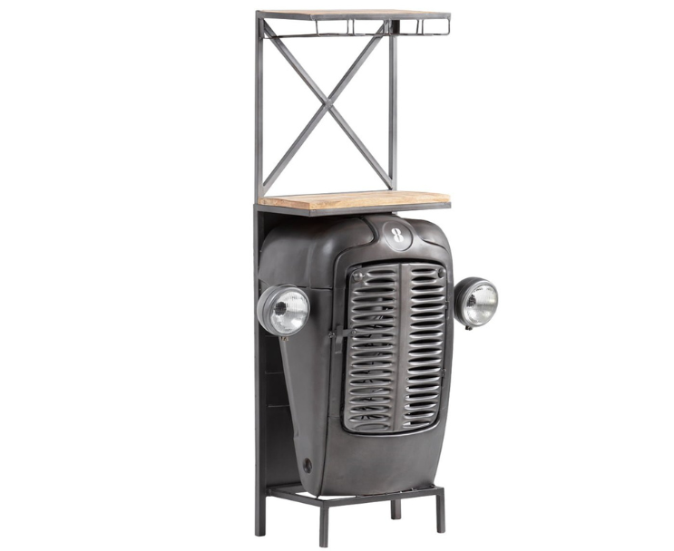 Wooden Tractor Bar table with storage