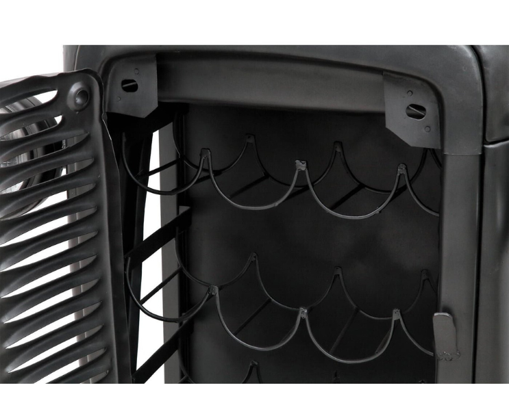 Wooden Tractor Bar Shelf with bottle storage