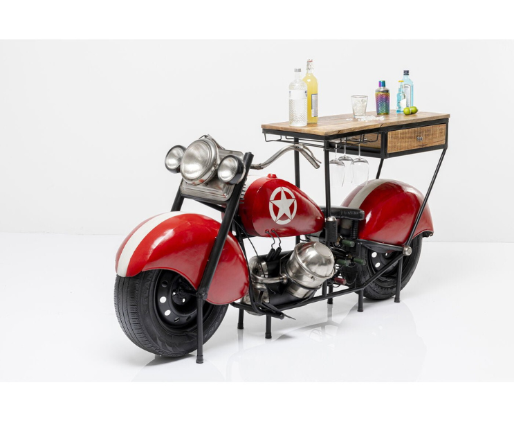 Big Bull Ride & Pour Motorbike Bar Cabinet