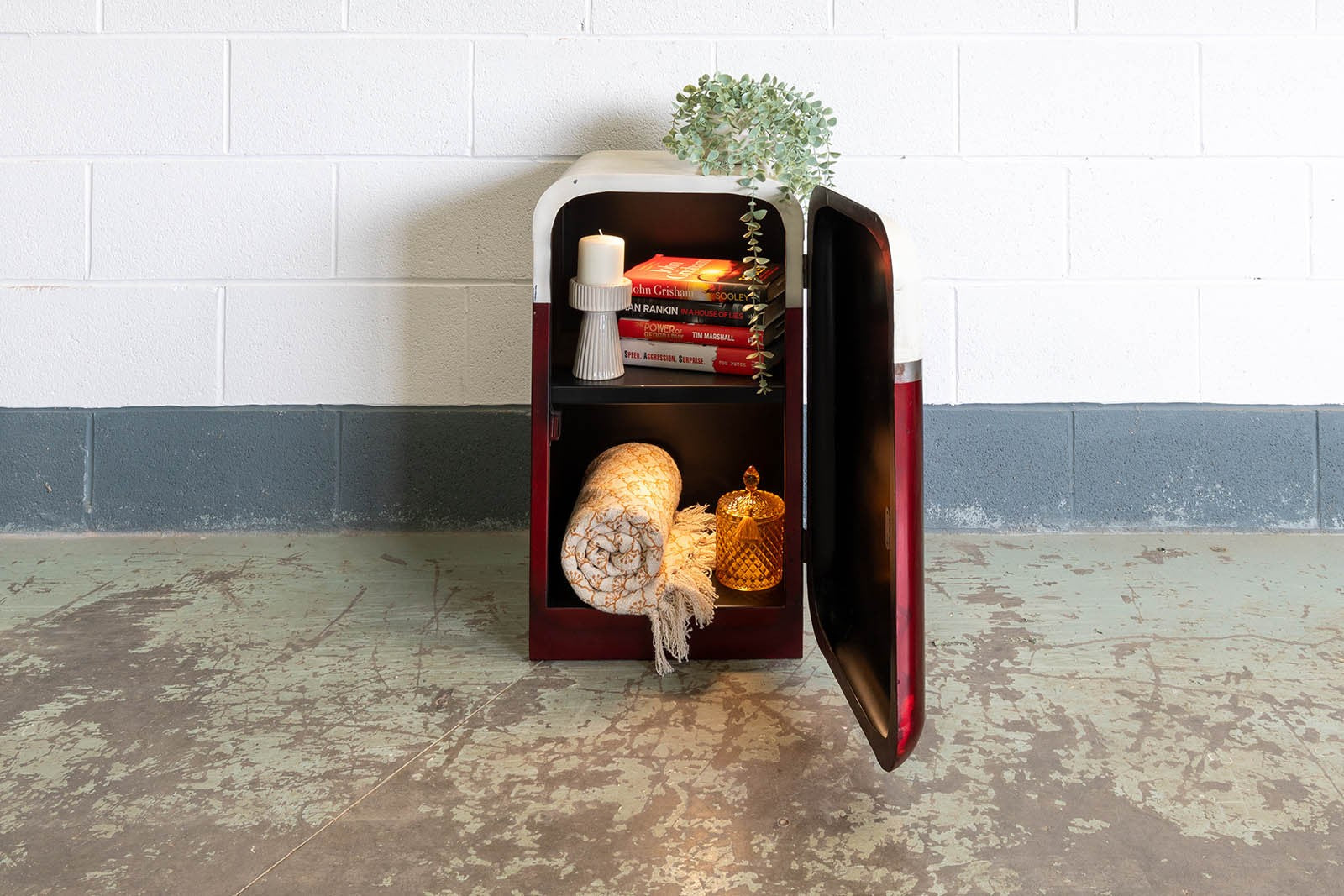 bedside table with storage