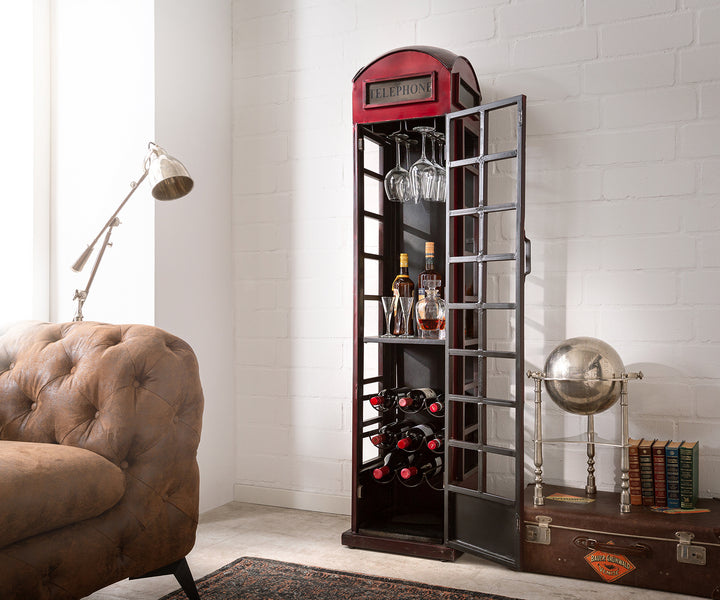 Telephone Booth Bar Cabinet – Bar Shelf India (LTT-20)