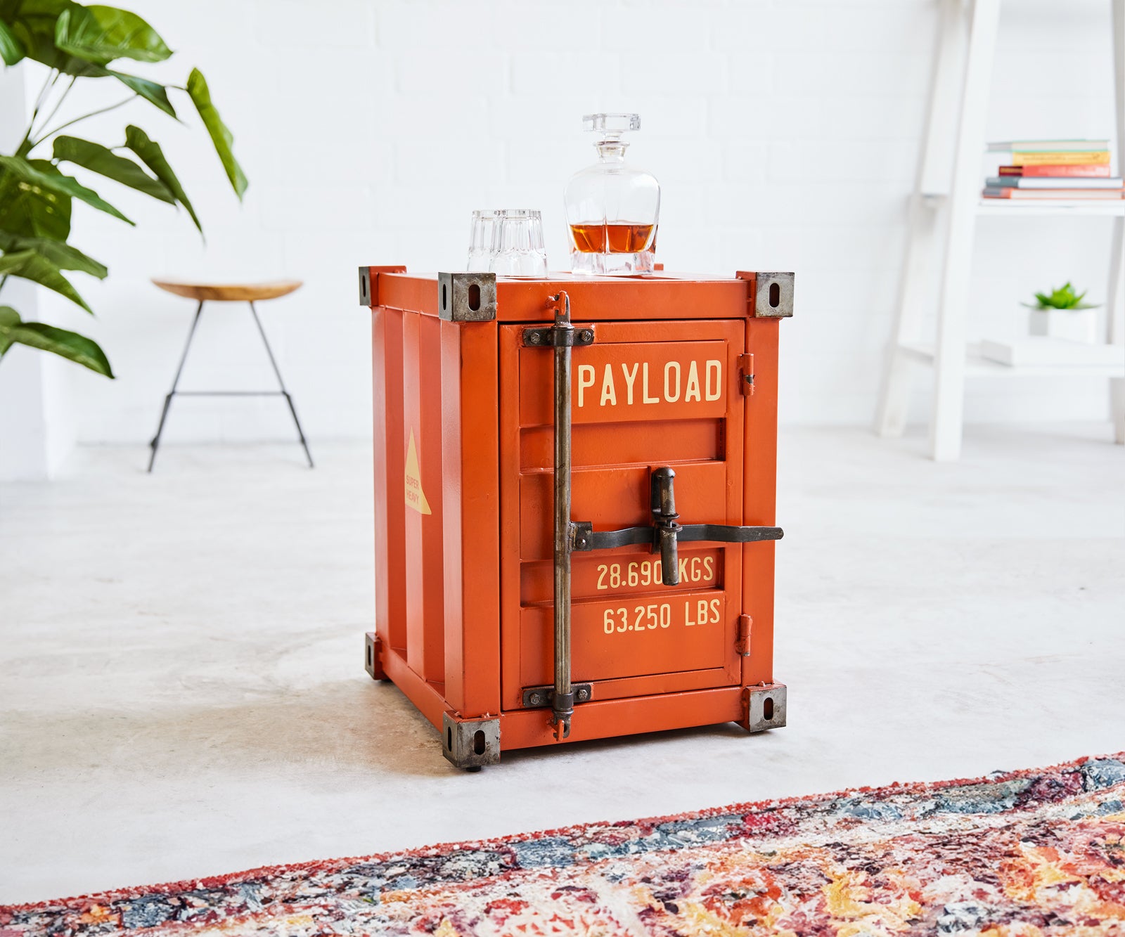 Orange container with 'PAYLOAD' text