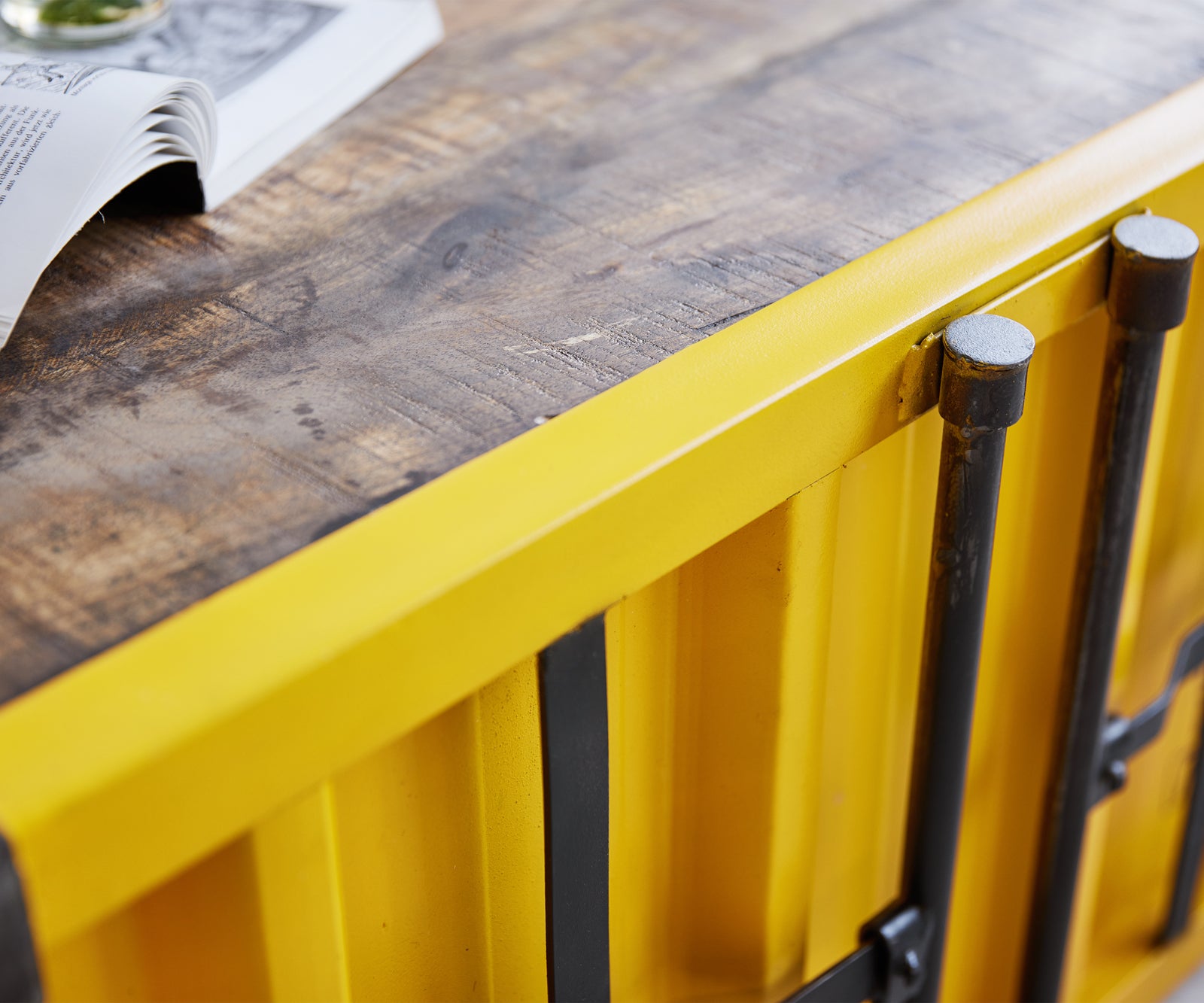 close up of orange coffee table