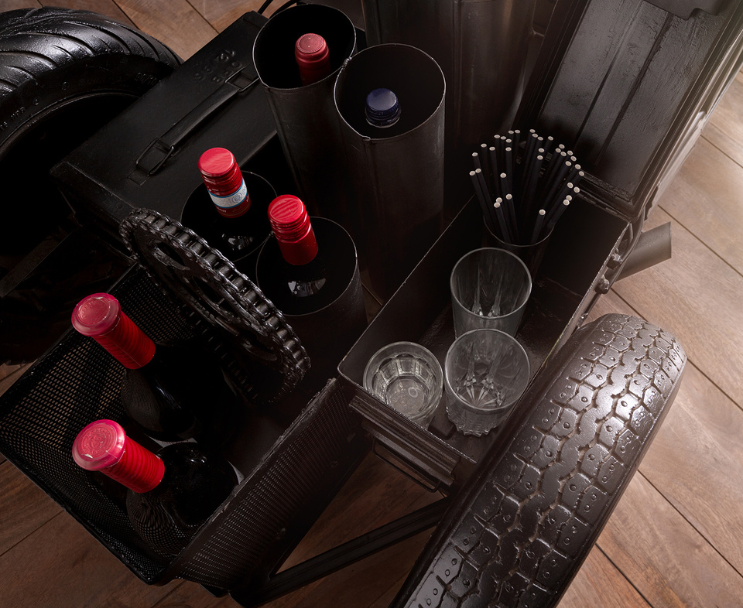 Automobile-Inspired Wooden Coffee Table