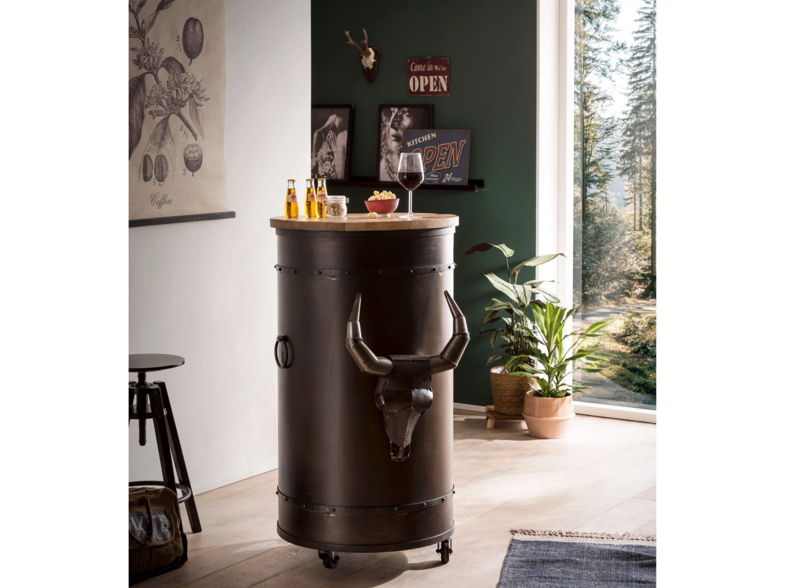 bedside table with storage