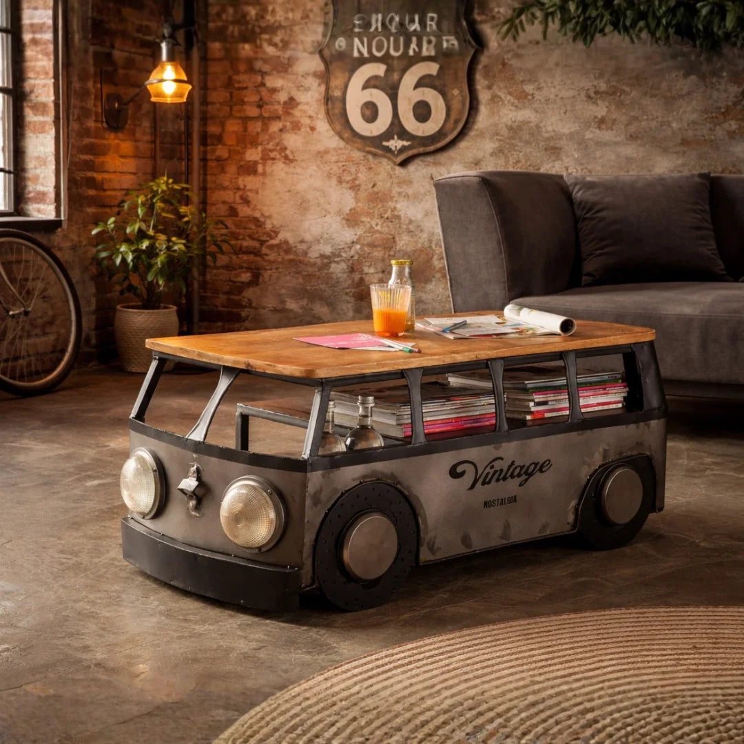 Car inspired coffee table with storage and sleek modern design, perfect for living room decor by Foxfurn

