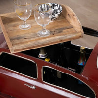 Vintage car inspired coffee table LCV-126 with wooden top and metal body for stylish living room decor
