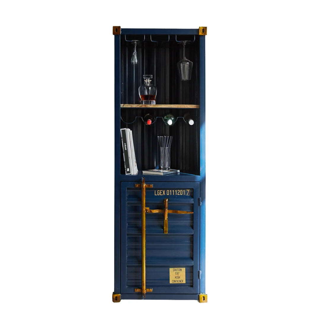 Stylish container bookshelf for books, décor, and storage use