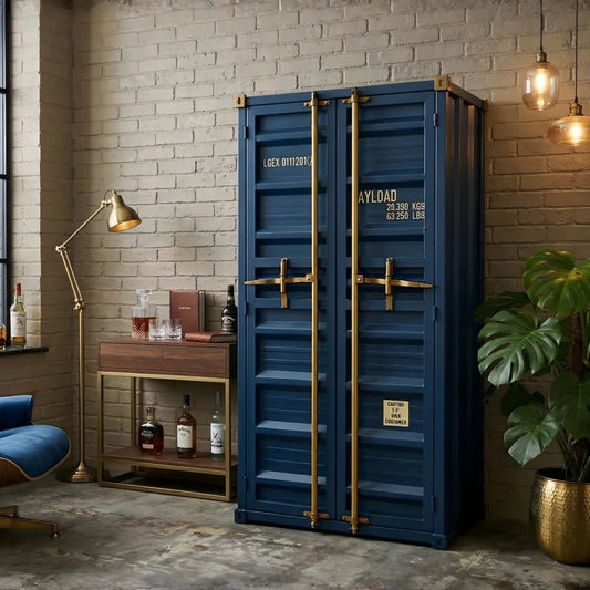 Industrial Container Furniture Double Door Cabinet by Foxfurn