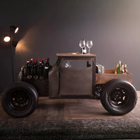 Fury car-inspired bar coffee table with storage and premium wood finish by Foxfurn for modern living spaces