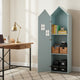 Wooden house bookshelf for living room and kids room by Foxfurn