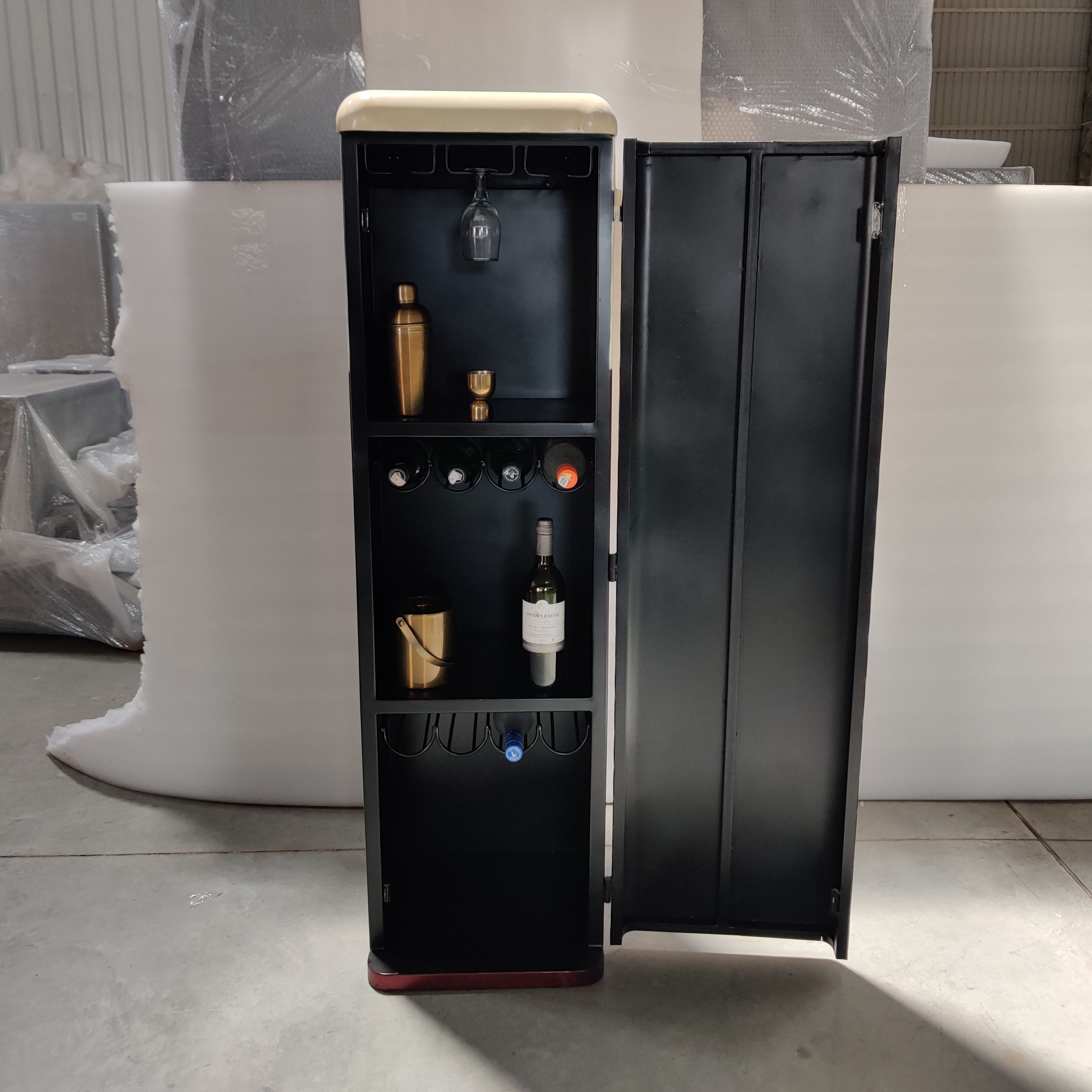 Vintage Coca-Cola vending machine with storage