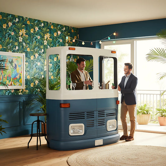 Vintage Indian TATA Truck Design LMV-32 storage furniture for modern interiors