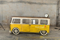 Vintage peace van bar cabinet with storage shelves and retro design, handcrafted wooden furniture by Foxfurn