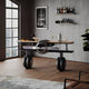 Luxury fighter plane bar counter with metallic finish and storage compartments handcrafted by Foxfurn