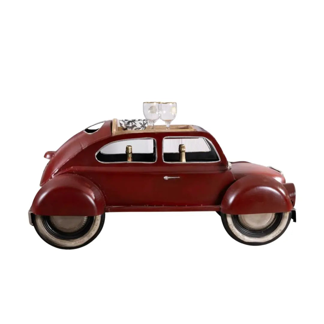 Vintage car inspired coffee table LCV-126 with wooden top and metal body for stylish living room decor
