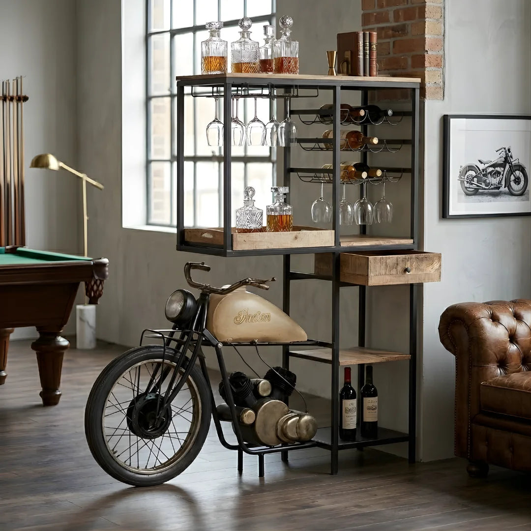 Foxfurn automobile-inspired bar furniture in an interior setting