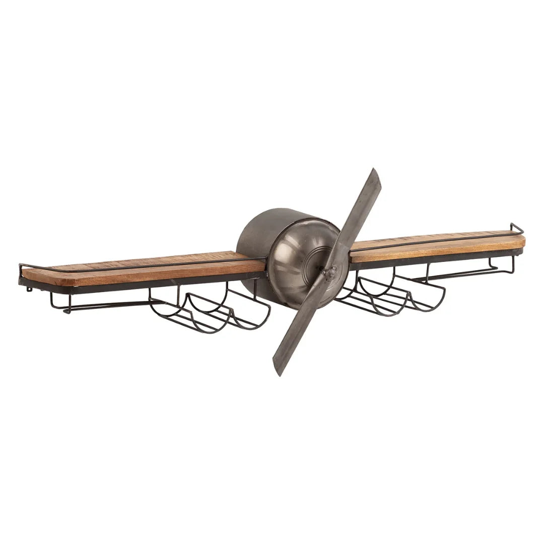 Stylish airplane wall decor made of metal, perfect for home, office, or aviation-themed interior design