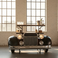 Rustic muscle truck storage cabinet for home and café interiors