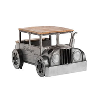 Vintage car style coffee table with wooden top and metal body, perfect for modern living room decor by Foxfurn