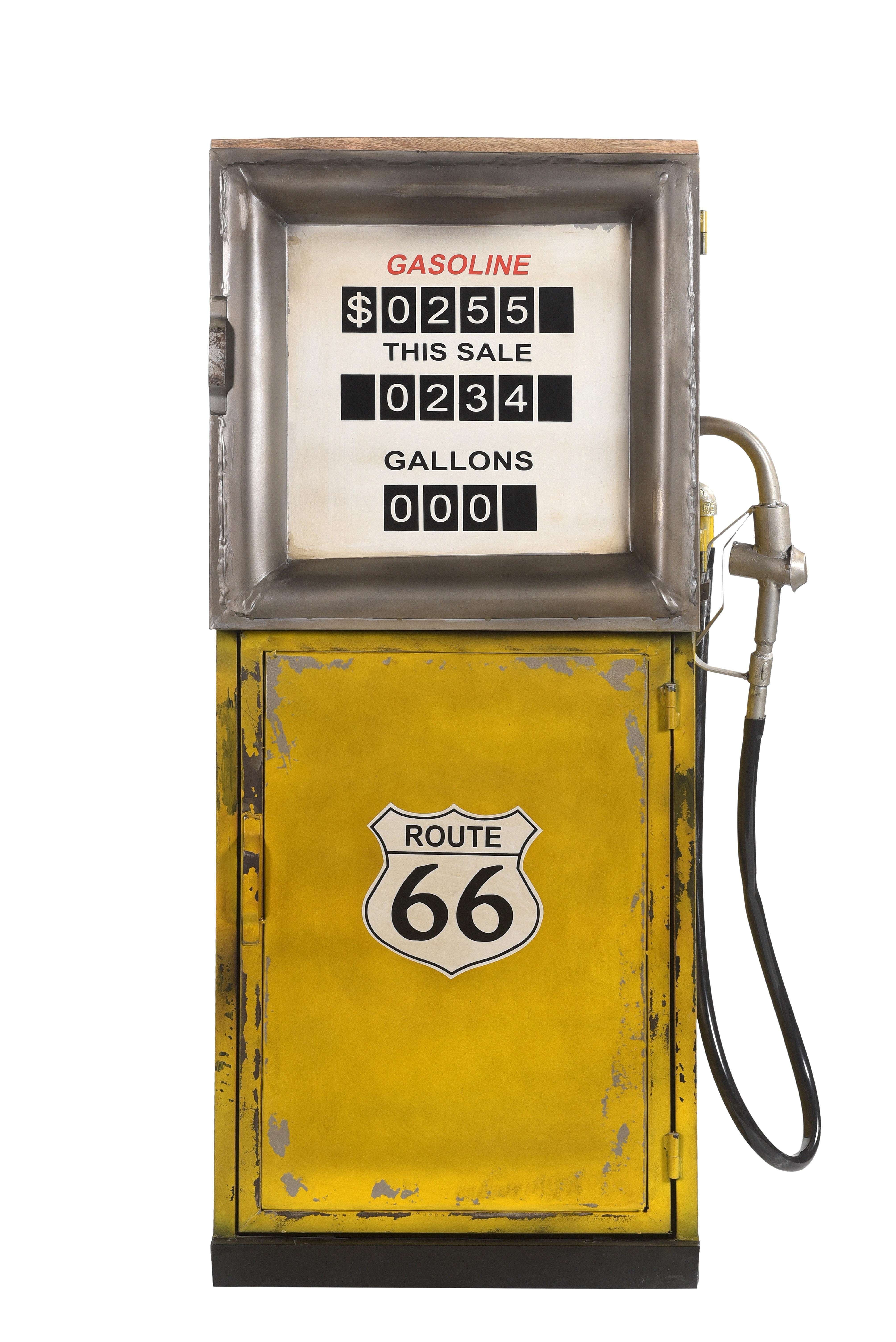 Vintage petrol pump bar cabinet