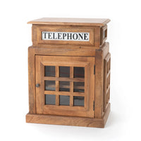  Wooden telephone side board with storage drawers and vintage finish design by Foxfurn
