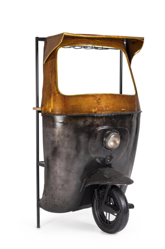 Unique tuk-tuk bar table with storage