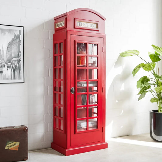 Wooden telephone book shelf with storage shelves for living room