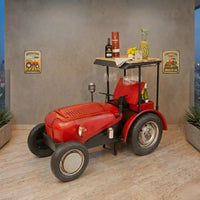 Creative tractor front bar counter made from premium metal and wood