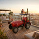 Creative tractor front bar counter made from premium metal and wood