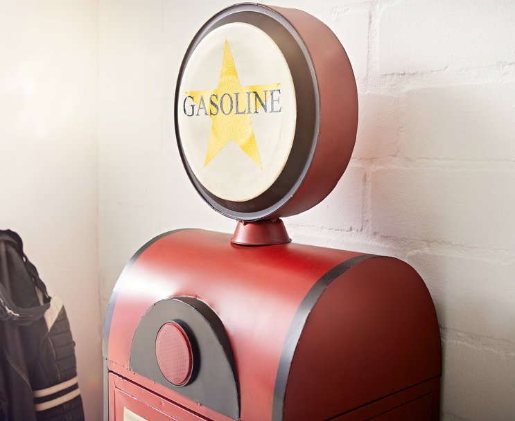 Industrial Gas Pump Home Bar Cabinet