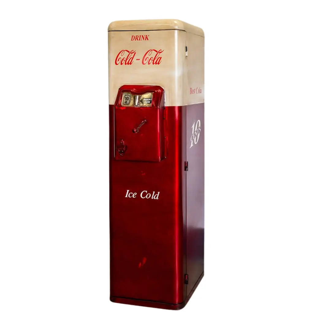 Compact vending machine style cabinet with storage shelves for home bar and modern interior setup by Foxfurn