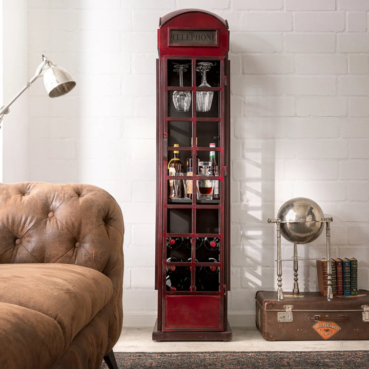 Telephone Booth Bar Cabinet – Bar Shelf India (LTT-20)