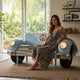 Luxury handcrafted Peace Van Bench with unique vintage styling