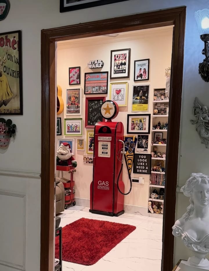 Foxfurn vintage gas-pump cabinet in a customer's room