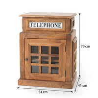 Wooden telephone side board with storage drawers and vintage finish design by Foxfurn
