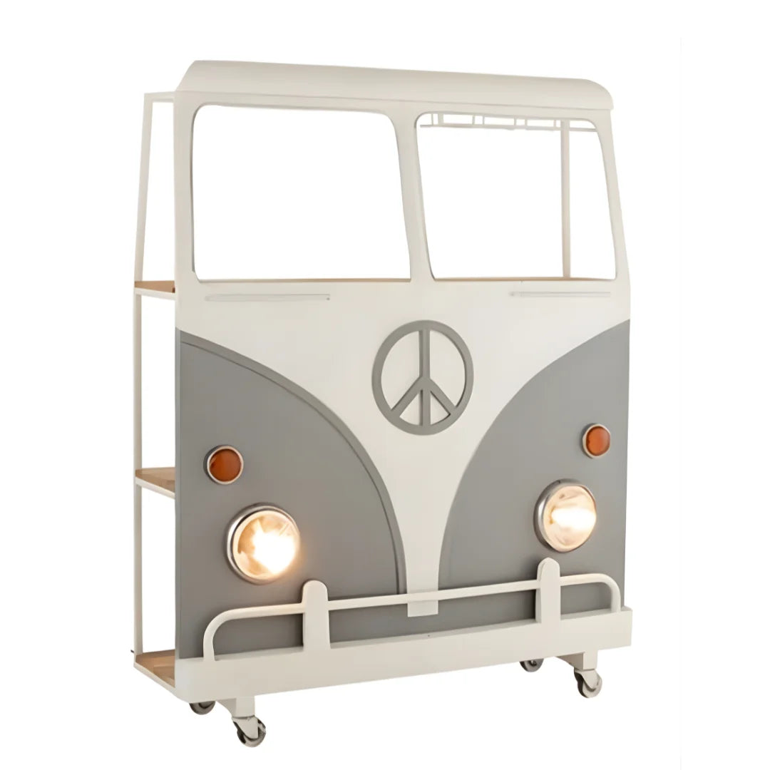 Vintage KOMBI van home bar cabinet with bottle storage