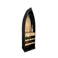 Unique handcrafted boat bar cabinet for luxury interior design