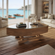 Wooden Boat-Shaped Coffee Table