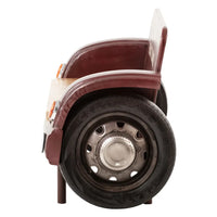Vintage car bench seat furniture with metal body and cushioned seating, stylish automotive design by Foxfurn