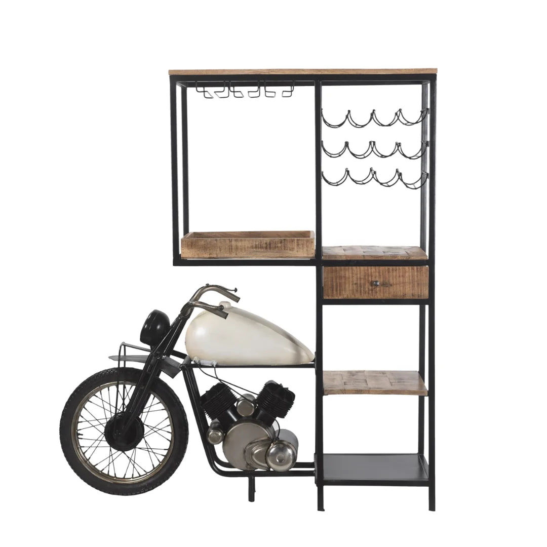Modern wooden bar counter cabinet for home bar setup