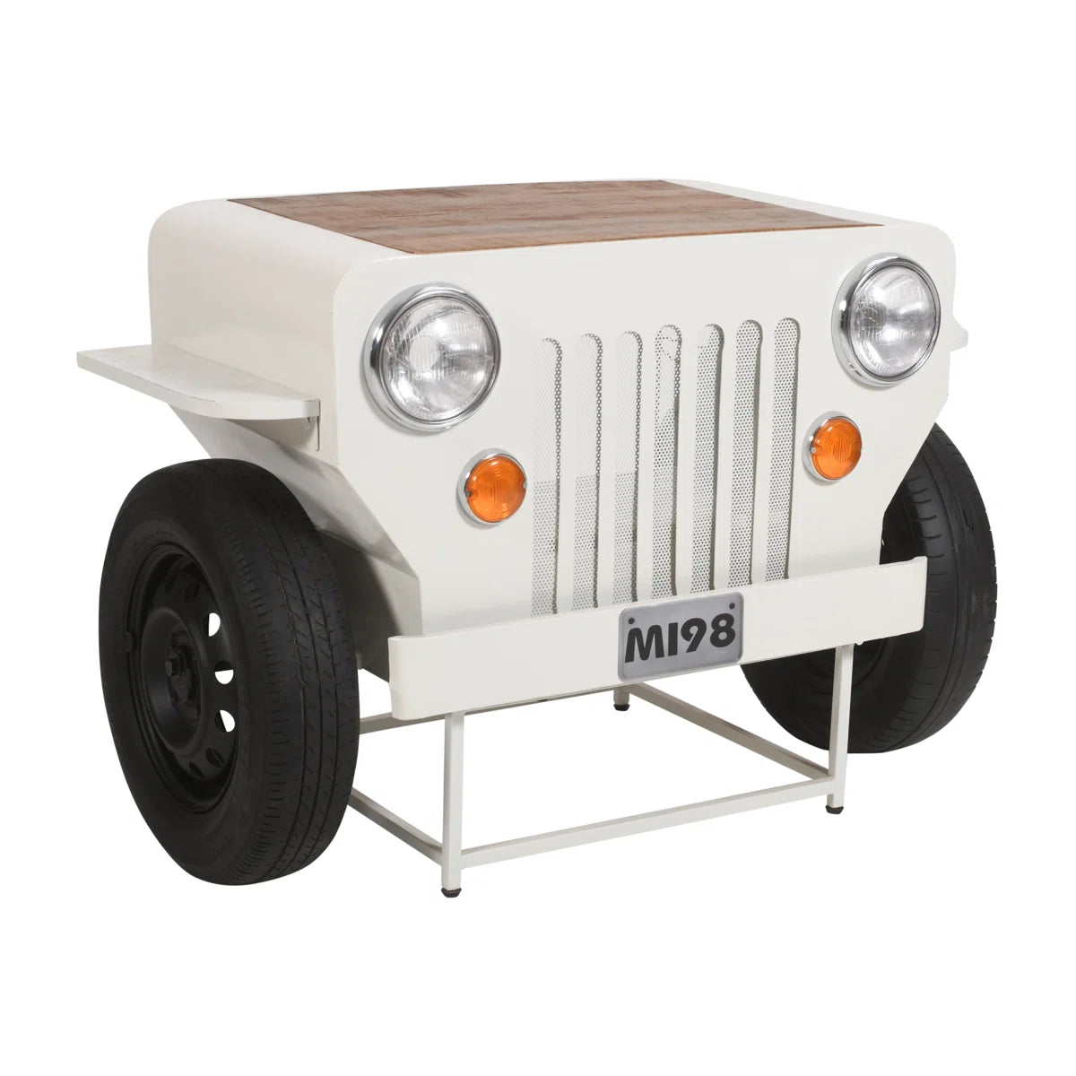 jeep shape white coffee table